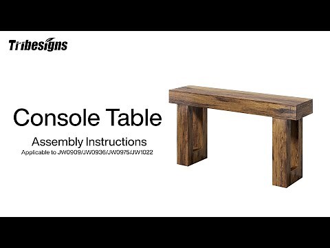 JW0975/JW0936/JW0909 - Installation Guide - Tribesigns Farmhouse Console Table! #homedecor
