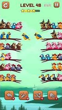 Bird Sort 2: Color Puzzle Level 48 #games #gaming #gameplay
