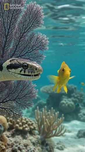 🐍 How Do Sea Snakes Hunt Underwater? 🌊 | Amazing Ocean Predator