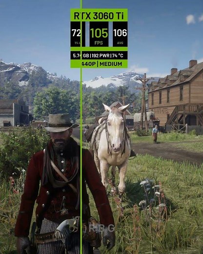Red Dead Redemption 2 on RTX 3060Ti | Graphics Comparison #shorts #rdr2