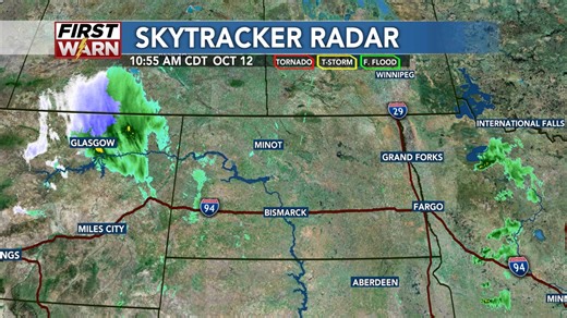 Checking radar this morning shows a few rain showers.... but by Glasgow might be seeing a little snow mixed in with the rain. Some of this could move into northwestern ND through the afternoon. - Meteorologist Meghan Chada | KFYR-TV