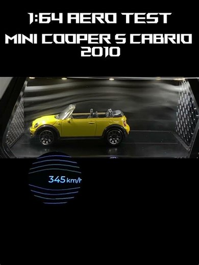 Mini Cooper S Cabrio Aerodynamics/Aero test #aerodynamic #matchbox #windtunnel #car #test #mini