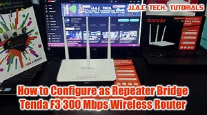 Tenda F3 300 Mbps Wireless Router Repeater Bridge Setup