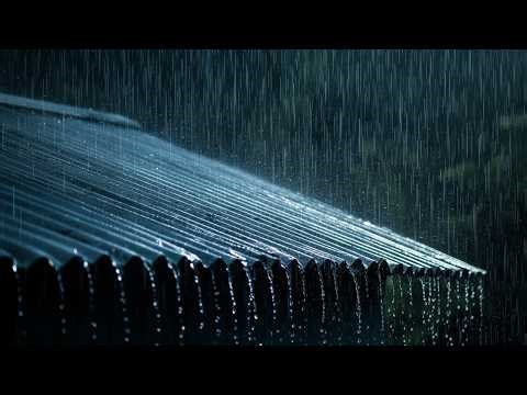 No Ads Rain Sounds for Sleeping – ASMR Loud Tin Roof Rainstorm for Deep Sleep and Anxiety Ease
