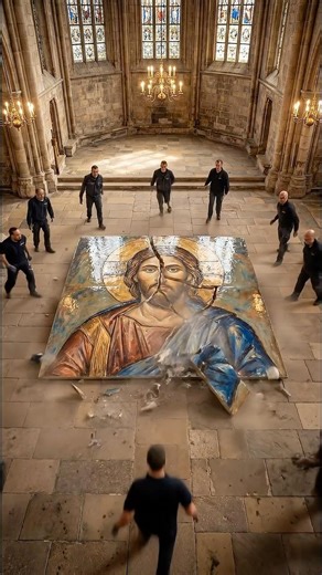 They Smashed a JESUS Tile! #jesus #jesuschrist #kintsugi #epoxy #epoxyfloor #god #shorts #christian