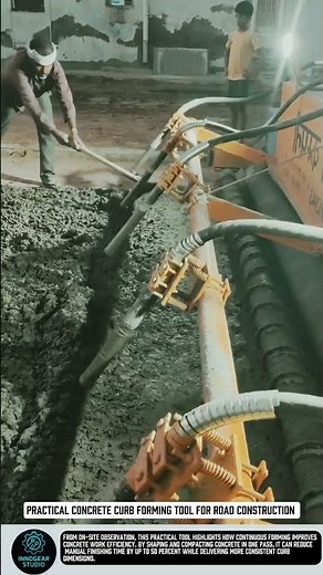Practical Concrete Curb Forming tool for road construction #tools