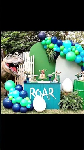 Dinosaur Theme Birthday Decoration 🦖 | Jungle Dino Party Setup | PARTYFOXX Mumbai