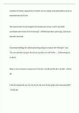 Audiology Praxis Practice Study Guide Questions With 100 Correct Answers Verified Latest Update 2024