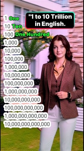 Learn Big Numbers in English🫴1 to 10 Trillion #EnglishLearning #LearnEnglish #BigNumbers #EnglishVocabulary #ESL #SpeakingEnglish #DailyEnglish #englishtips | Zars joy