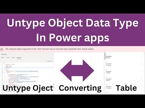 Untype Object In Power Apps