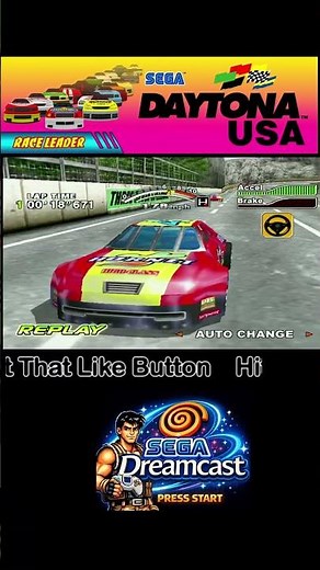 Daytona USA on the Sega Dreamcast. With some NASCAR sounds.