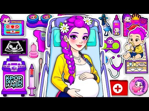 🎀Paper DIY🎀 KPOP DEMON HUNTERS RUMI Skincare + Makeup Blind Bag Unboxing ASMR | RESCUING RUMI 💖