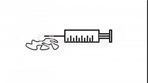 Virus vs vaccine. Illustration animation for the use of medical and health presentations.