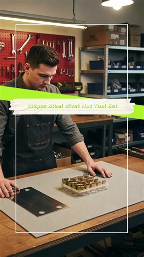 Professional Color Steel Rivet & Nut Tool Set, 102pcs Durable Manual Tools for DIY Projects, Reliable Performance, Versatile Use #clipins #diytool #handytool #hardwaretools #closetstaples #screwfixblackfriday #rollersets #insulatedscrewdrivers #artandcrafts #workshoptools