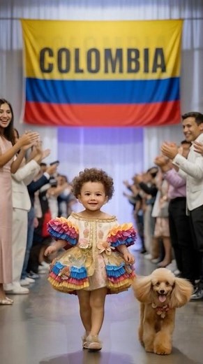 🇨🇴 Adorable Baby & Pet Walk the Colombian Runway in Traditional Fashion | Mini Models Worldwide