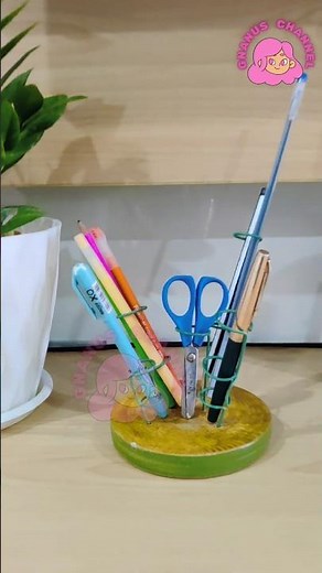 DIY Unique Table Organizer for Pens, Pencils & Scissors ✏️✂️
