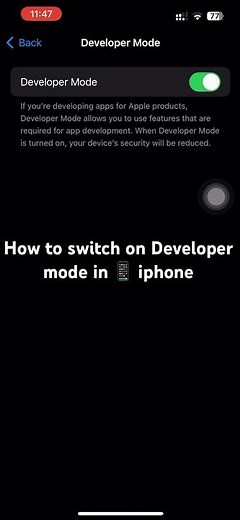 IOS -18 New 2025 | How to turn on the Developer Mode in Iphone 2025 - Any IOS