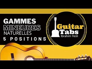 Gammes Mineures Naturelles - Les 5 Positions Principales à la Guitare / Exemple Sur Sol m
