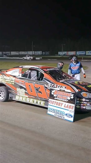 SPEEDY BRESETTE WINS the first of two Moore Recycling Mini Stock Features! 2.) Steven Bresette 3.) Jamie Whitney, Jr. | Airborne Park Speedway