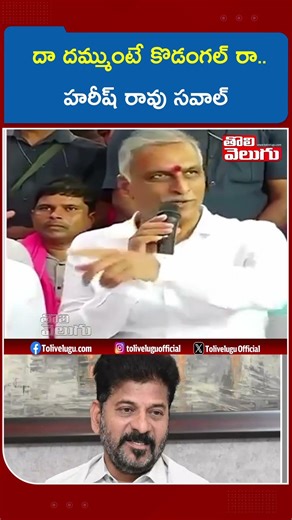 దా దమ్ముంటే కొడంగల్ రా.. హరీష్ రావు సవాల్ | Harish Rao Comments On CM Revanth | Tolivelugu