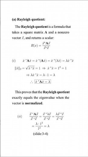 Power Method Theory (1): Rayleigh Quotient and Eigenvalue Logic