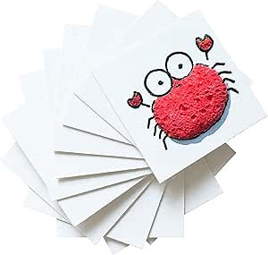 Tatahu Magic Puffy Paint Paper - 4" x 4" 3D Drawing Sponge Canvas, DIY Art and Craft Supplies, 10 Sheets