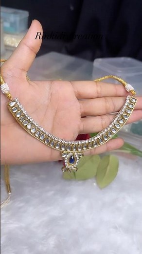 Beautiful kundan necklace diy🌸//diy necklace