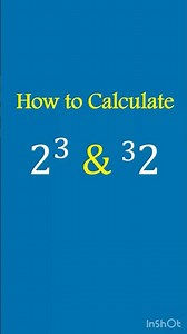 How to calculate 2^3 and ^3^2. What is the difference? #shorts #maths