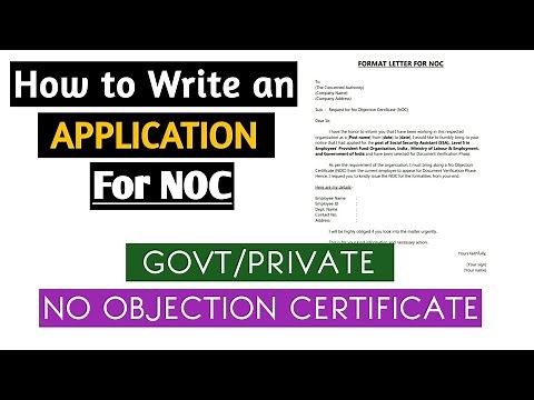 How to Write NOC Letter|EPFO SSA|No Objection Certificate|All Serving Employees #noc #epfossa2021