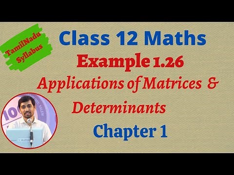 Class 12 Maths | Example 1.26 | Applications of Matrices and Determinants