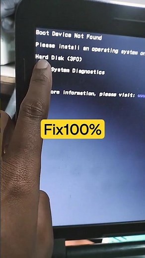 Fix100%Hard Disk (3F0)F2 System | Boot Device Not Found Please install an operating#macnitesh#2023