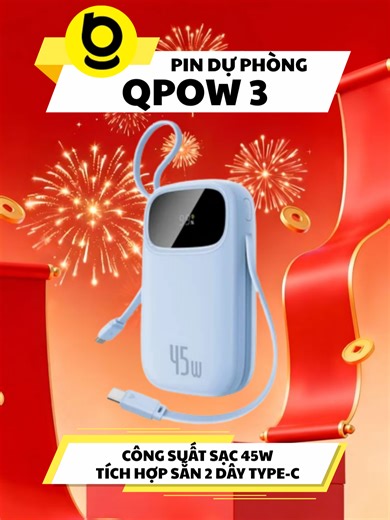PIN DỰ PHÒNG QPOW 3 45W#baseusvietnam #baseus #sacduphong