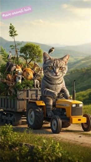 "what a defnition to save rats- Cat's party #DreamScreenAI #aravali #shortsfeed "