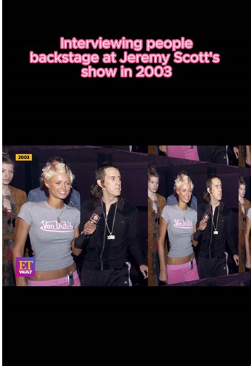 Backstage at #JeremyScott’s 2003 show with @Nicky Hilton Rothschild 💖 Y2K energy was unmatched ✨ #TBT