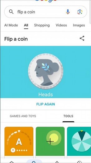 👉 Flip a coin on Google 😲 Hidden phone trick!
