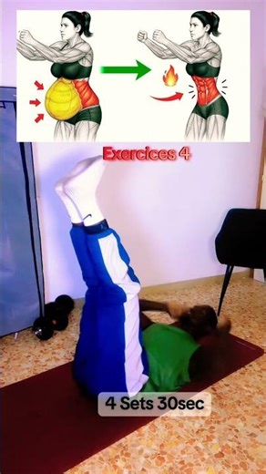 5 exercices abdominaux à la maison ✅ #discipline #fitness #abdominalworkout #motivation #sortsvideo