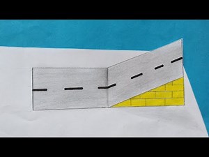 3d road drawing | how to draw 3d road |3d drawing easy