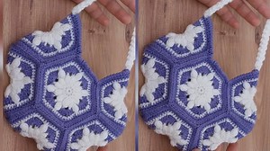 21K views · 74 reactions | Crochet Snowflake Hexagon | Free Crochet bag | Easy Knitting | Facebook