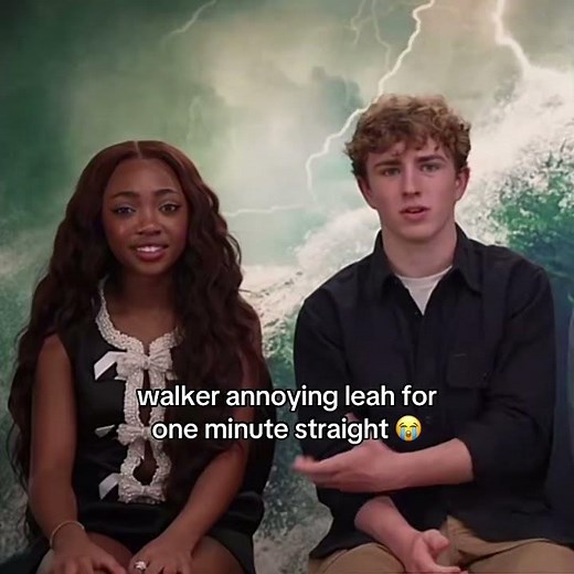 walker annoying leah for a minute straight #percyjackson #walkerscobell #leahjeffries cr: @tsireyam_