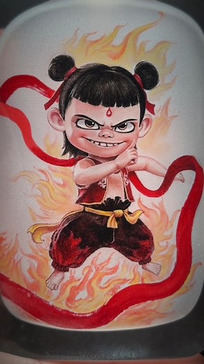 11K views · 85 reactions | ✨This is a real-life example of "a universe within a tiny space"! A master craftsman of inner painting, the intangible cultural heritage, has created the popular "lotus kid"—Ne Zha!隆‍♀️ #innerpainting #intangibleculturalheritage #Nezha #Nezha2 #Chinesefilm #animatedfilm #art #handicrafts #Chineseculture | Amazing China | Facebook