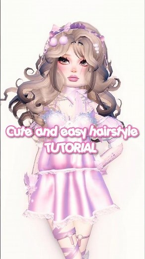 Cute and Easy Viral Hair combo TUTORIAL in DTI #dti #dresstoimpress #dtiroblox #viralshorts #fyp