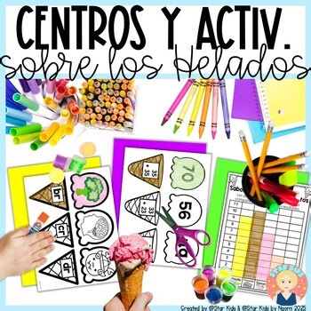 Ice Cream Activities and Centers IN SPANISH for Grades 1-2
