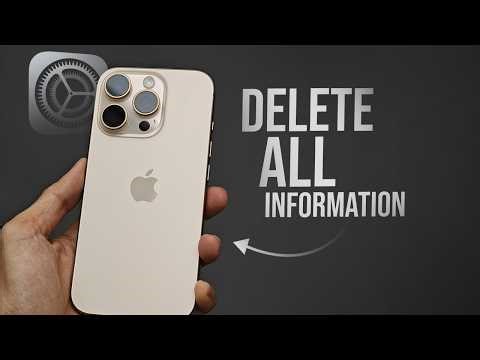 How to Delete All Information from iPhone (tutorial)
