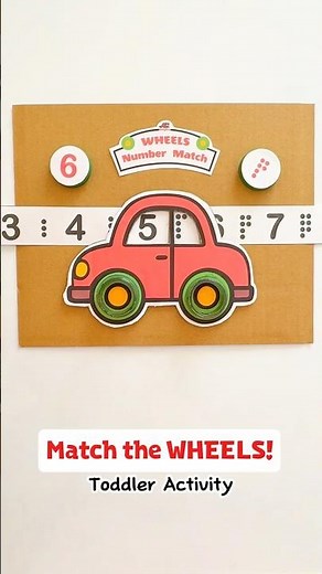 Interactive Number Match Activity for Kids ✨ #homeschoolingfun #childrensactivities #diy