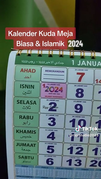 Kalender Kuda Meja - Mini Versi Islamik & Biasa