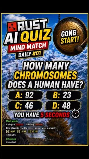 Rust AI Quiz #01 Can You Answer Before the Gong#rust #rustshorts #gamingshorts #games #gaming