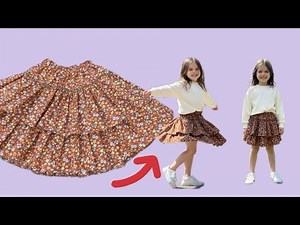 Sew It Yourself: Elasticated and Plenty of Ruffles Skirt for 8-Year-Old Girls