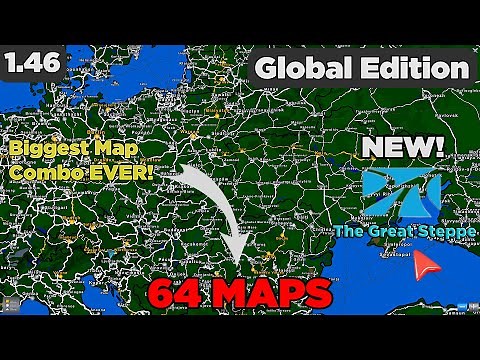 ETS2 1.46 - Biggest Mega Map Combo EVER!