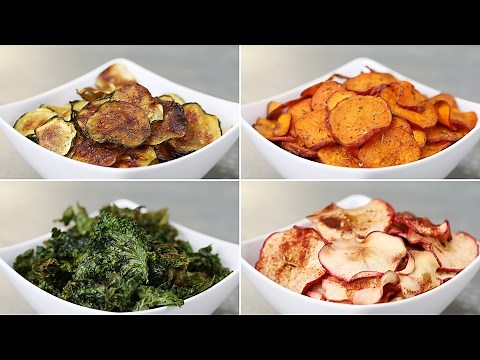 Baked Fruit & Veggie Chips 4 Ways