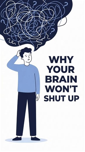 Why Your Mind Overthinks in Silence | Default Mode Network #DefaultModeNetwork #BrainScience.